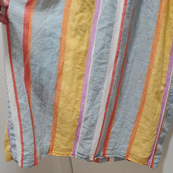 Striped Yellow and Blue Midi Dress - Picture 10 of 16